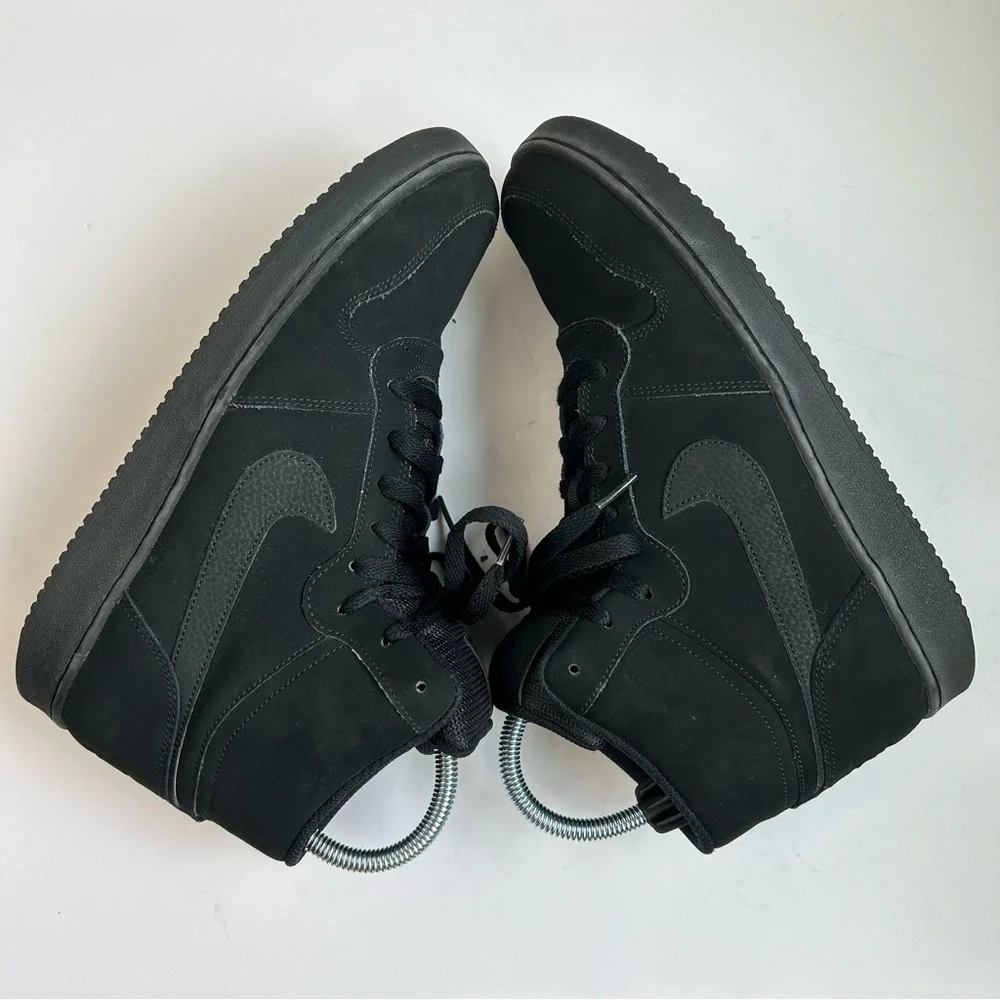 Nike Ebernon High Top Mid SE Triple Black Men's Basketball Athletic Shoes Gym